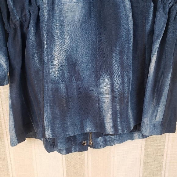 Chico's Lightweight‎ Linen Blend Jacket Blue Size 1 (Medium) - Picture 7 of 8